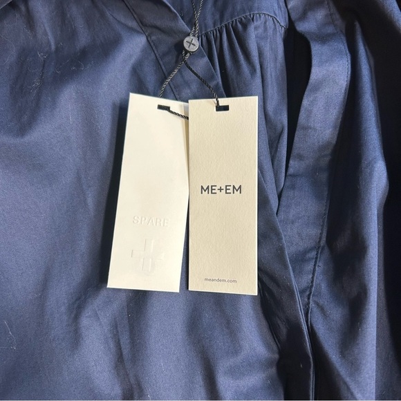 ME+EM NWT Belted Cotton Poplin Swing Dress in Navy Eclipse 14 - Picture 12 of 16